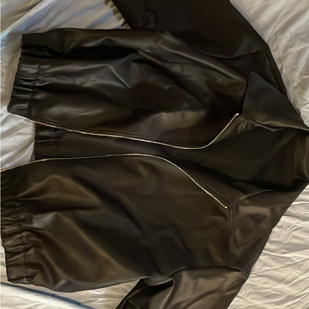 Black Faux Leather Jacket